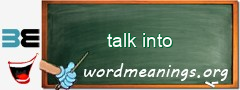 WordMeaning blackboard for talk into
